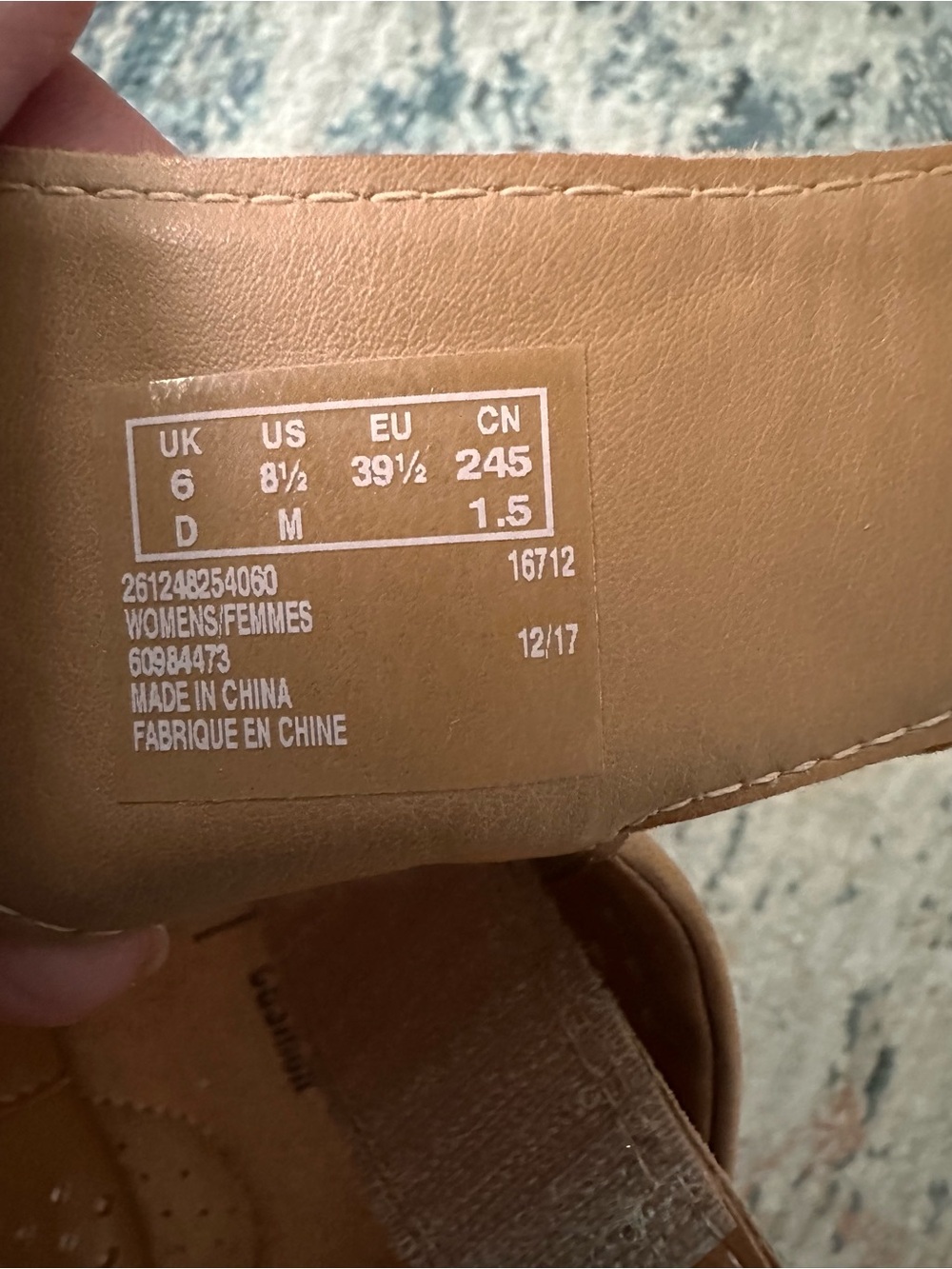 Clarks Women's Perforated Ankle-Strap Wedge Sandals in Tan - Picture 6 of 12